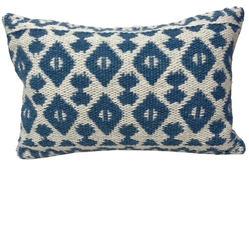Magnolia Home Joanna Gaines Blue Ivory Wool Blend Loloi Pillow